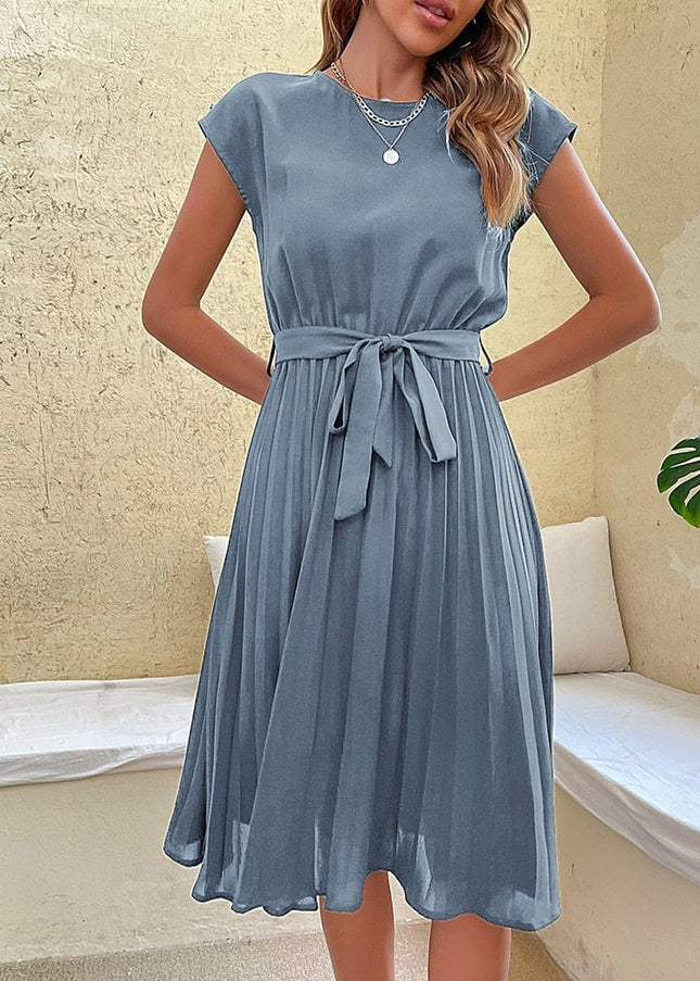Ella™ Blauwe Formele Feestelijke Ibiza Jurk Midi