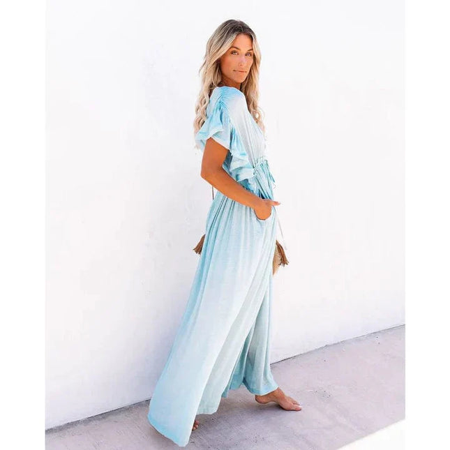 Luna™ Maxi Lichtblauwe Ibiza Jurk