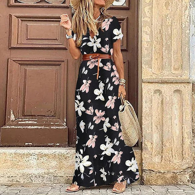 Teske™ - Maxi Ibiza Jurk - Inclusief riem