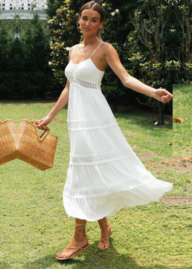 Sophie™ - Witte Maxi Strandjurk